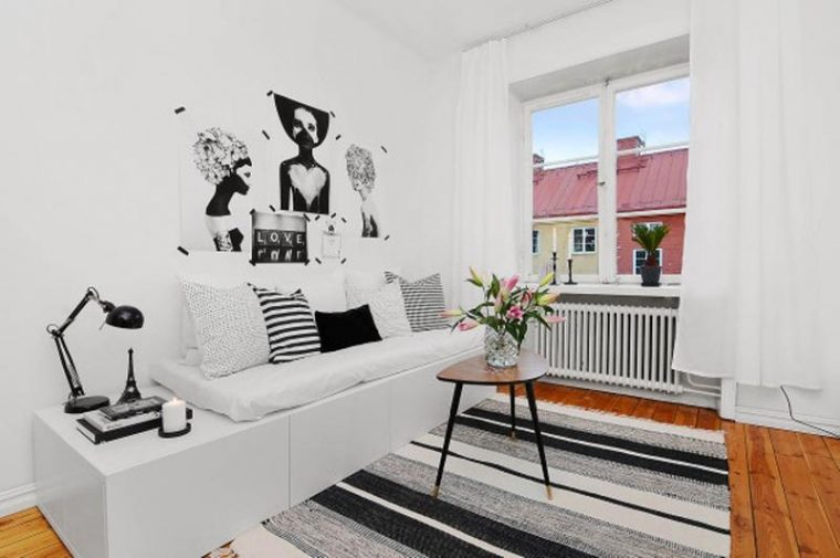 柄物ラグをオシャレにコーディネート②