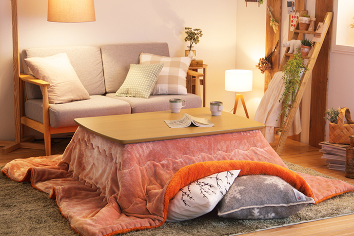 おしゃれなこたつで冬を乗り切るの画像