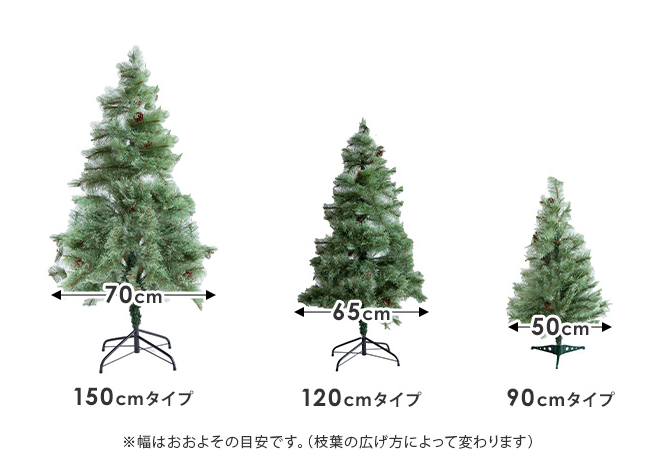 あなたにピッタリのクリスマスツリーを見つけませんかの画像