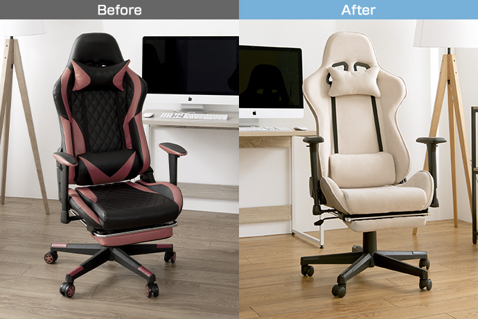 【新商品】まるでインテリアのように部屋に馴染むゲーミングチェアの画像